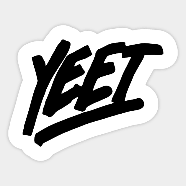 yeet Black Sticker by Giftsisle